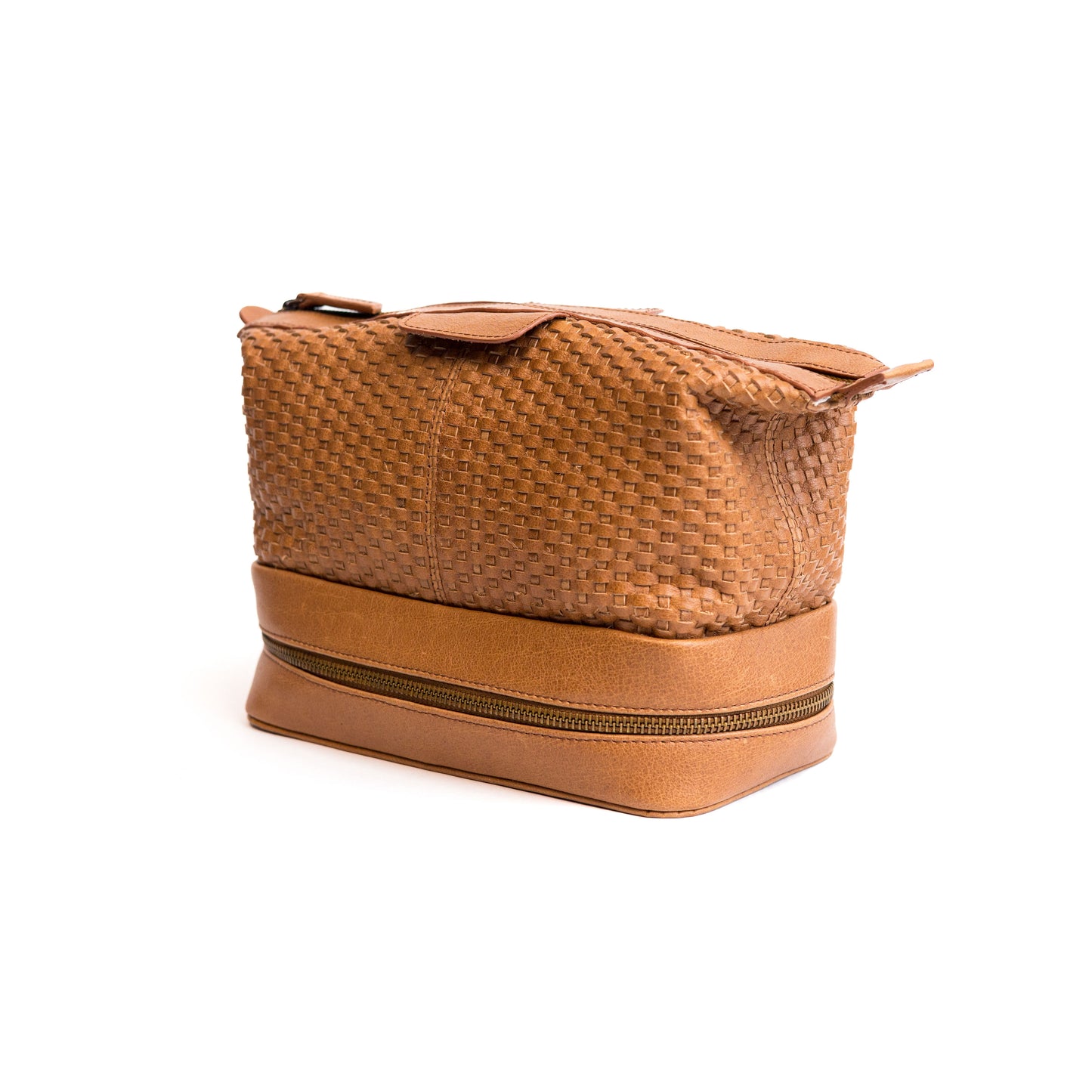 Handwoven Leather Toiletry Bag