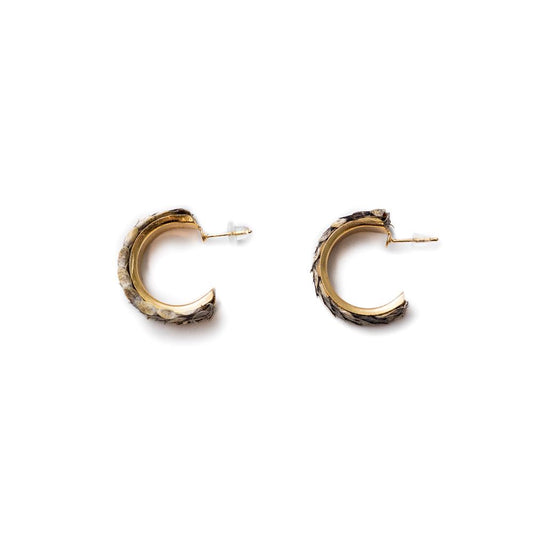 Medium Snakeskin Hoop Earrings