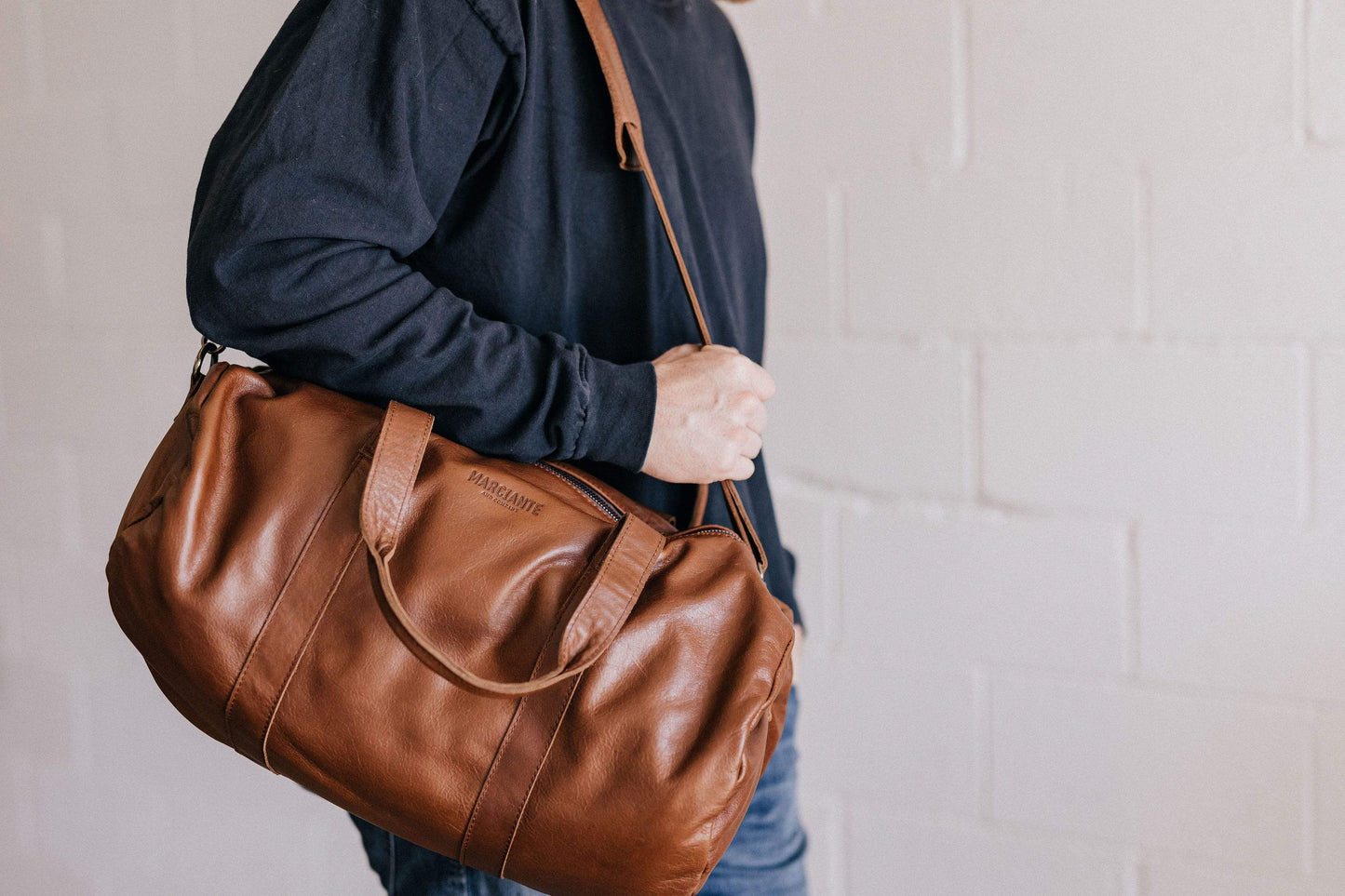 Leather Gym Bag - Marciante and Company