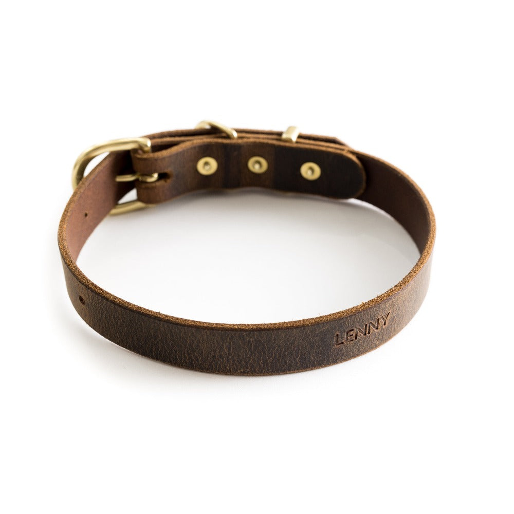 Marciante and Company Leather Dog Collar